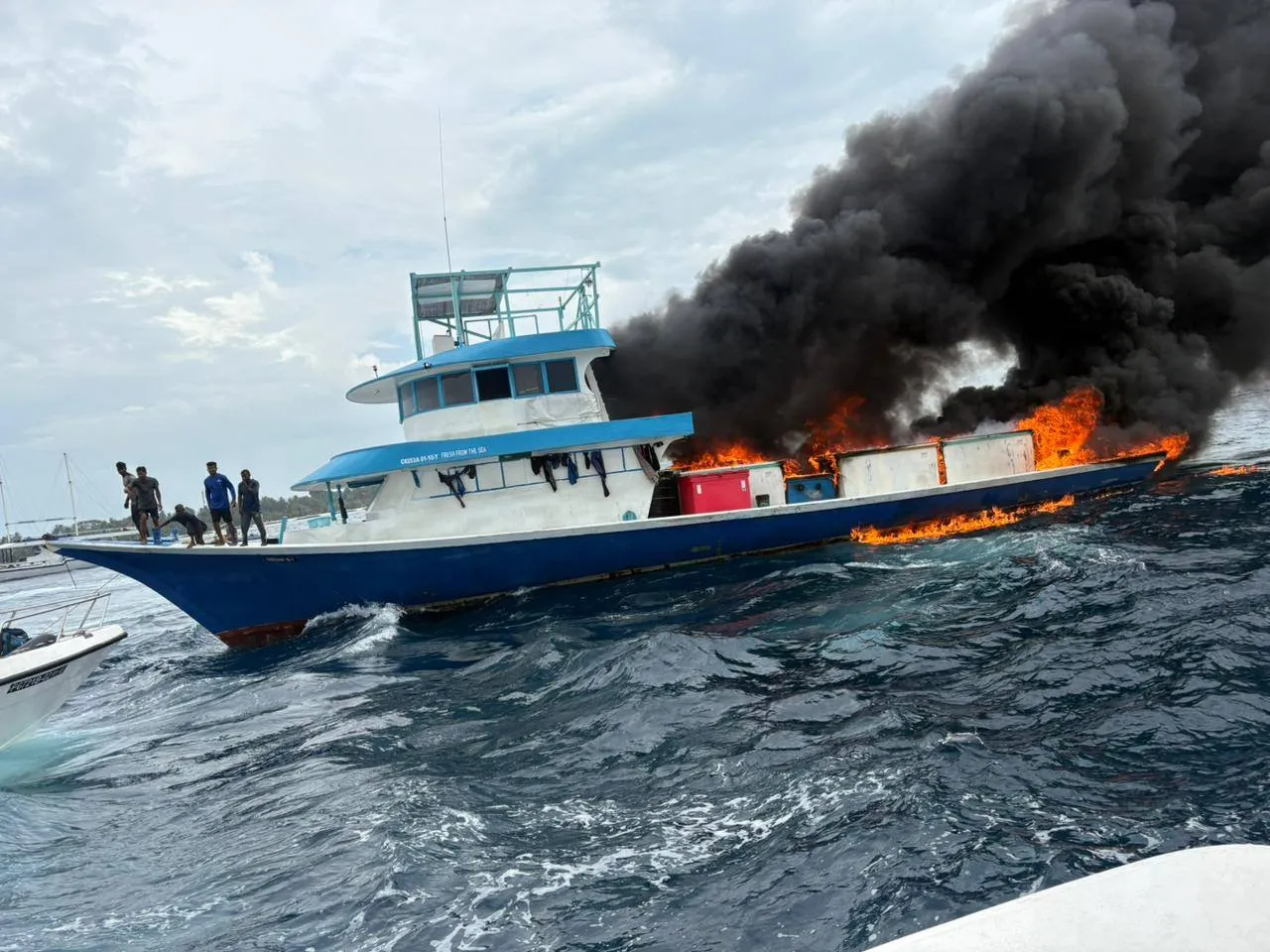 އަލިފާން ރޯވީ މަސްދޯންޏެއްގައި, އަނިޔާވެގެން 5 މީހަކު މާލެ ގެނައި