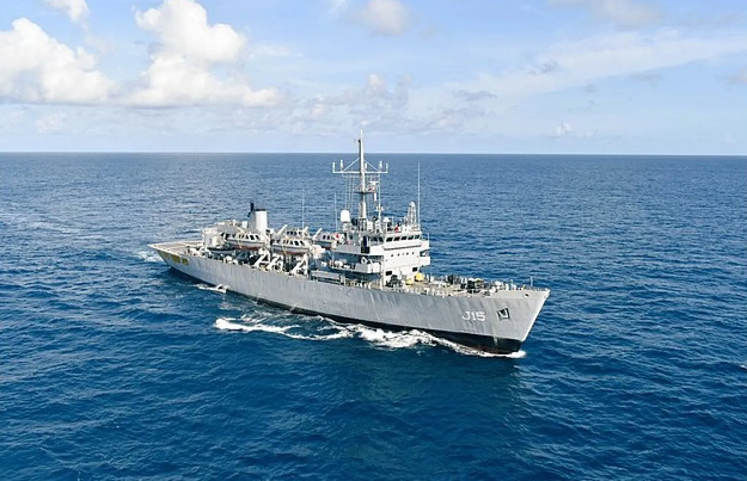 An Indian Navy hydrographic survey ship