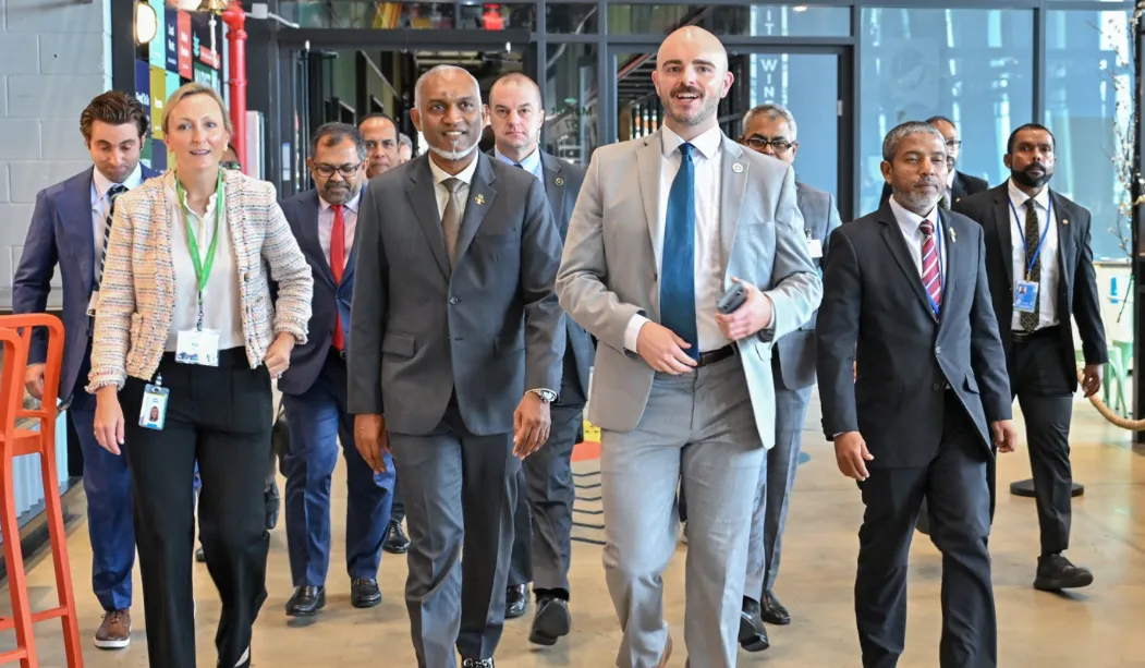 President Dr Muizzu in google office on Friday (Photo/President’s Office)