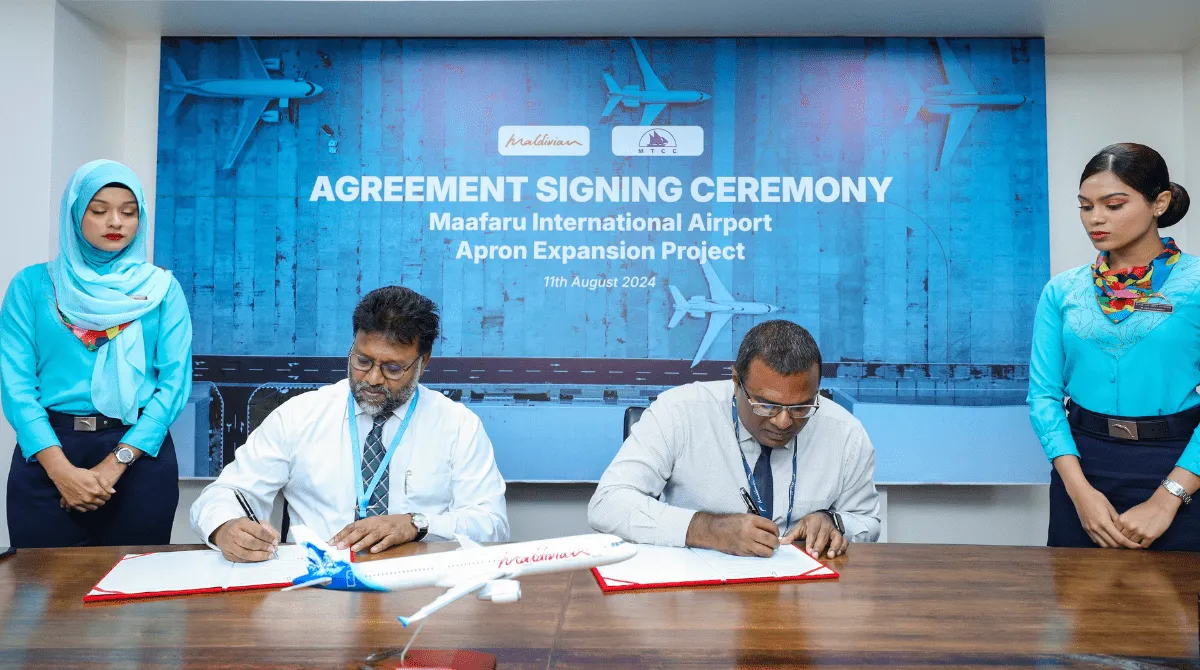 Agreement Signing of Maafaru Airport Apron Expansion Project / Photo: MTCC Plc