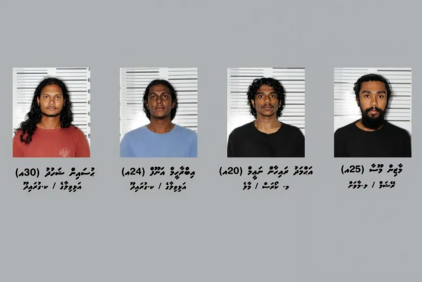 The four people arrested and remanded for five days (Photo/MPS)