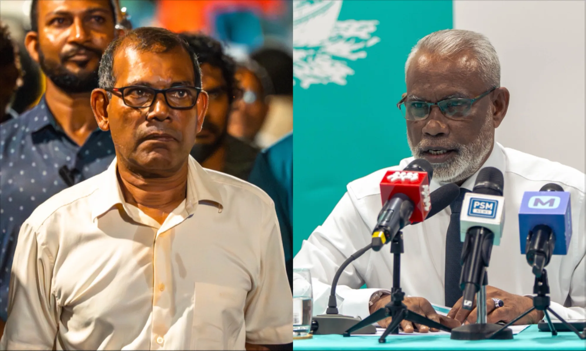 Abdul Raheem Abdulla and Former President Mohamed Nasheed (Photo/Voice)