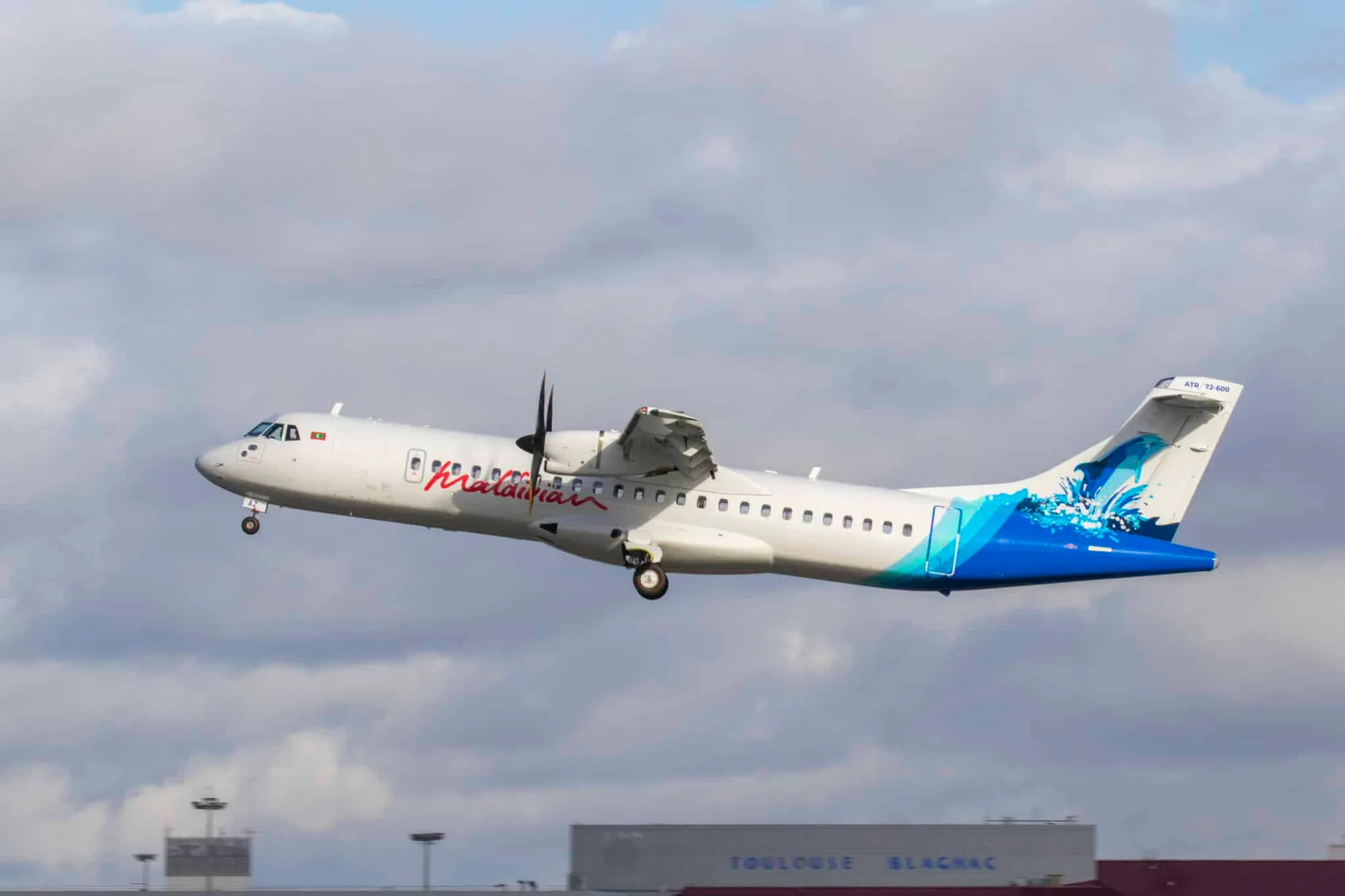An ATR aircraft, a key player in the Maldivian airline's fleet.