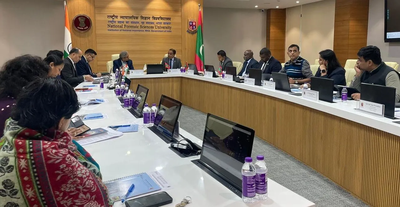 Maldives Police Service meeting with Indian training institutions (Photo/Maldives Police Service)