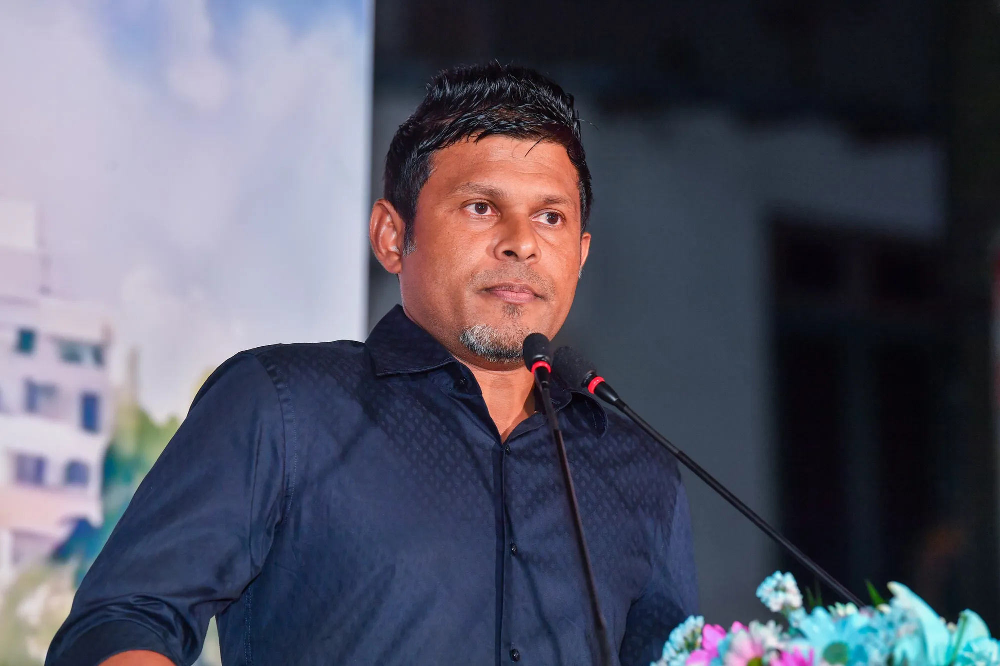 ޕީއެންސީގެ ޖަލްސާގައި ނައިބް ރައީސް ވާހަކަ ދައްކަވަނީ: ފޮޓޯ: ވޮއިސް