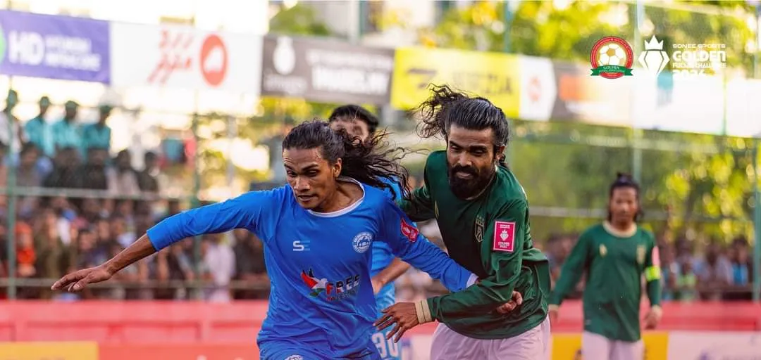 ވޭމަންޑޫ އާއި ތިމަރަފުށި ވާދަކުރި މެޗުގެ ތެރެއިިން... ފޮޓޯ: ގޯލްޑަން ފުޓްސަލް އެސޯސިއޭޝަން