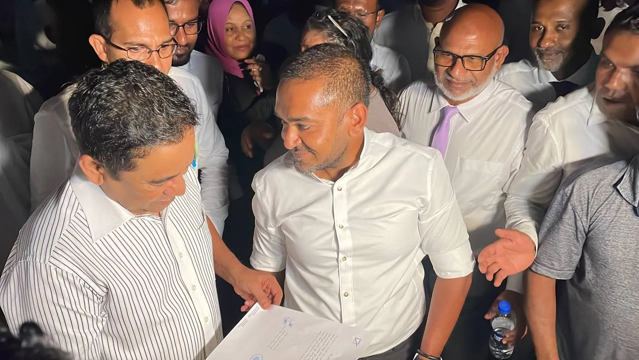 Former president Yameen and his son Zain