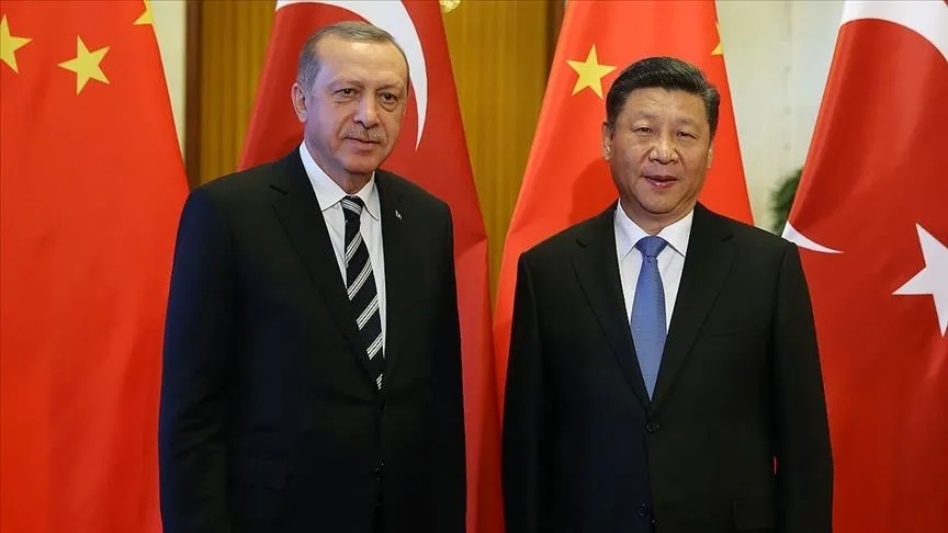 Turkey President Recep Tayyip Erdoğan (on left) and China President Xi Jinping (on right)