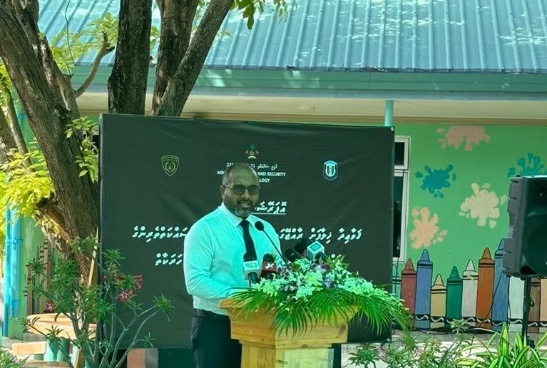 Minister of Homeland Security Ali Ihusan during the ‘operation Kurangi’ launching ceremony (Photo/ Ministry of Homeland Security and Technology)