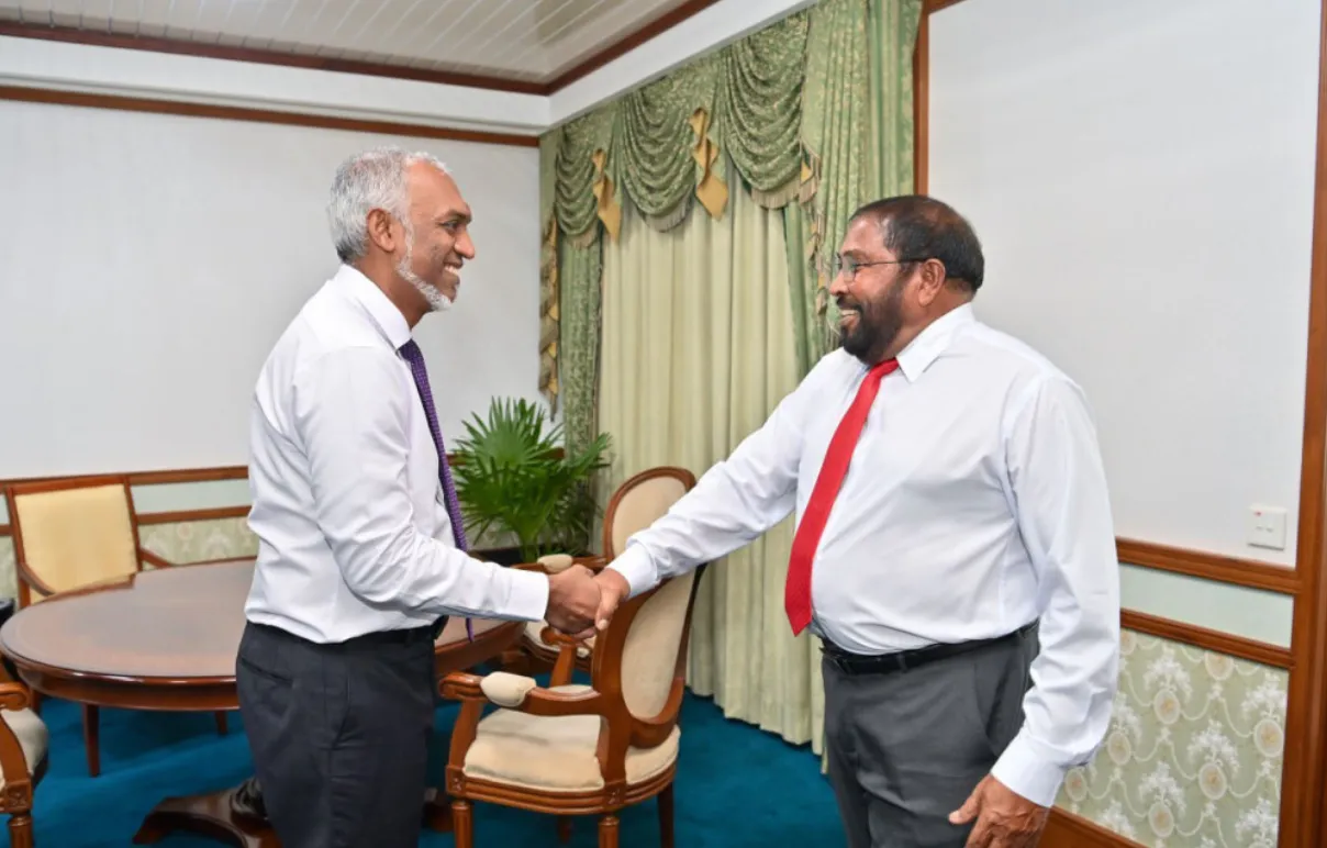 ގާސިމް އިބްރާހިމް އާއި ރައީސުލްޖުމްހޫރިއްޔާ ޑރ މުހައްމަދު މުޢިއްޒު