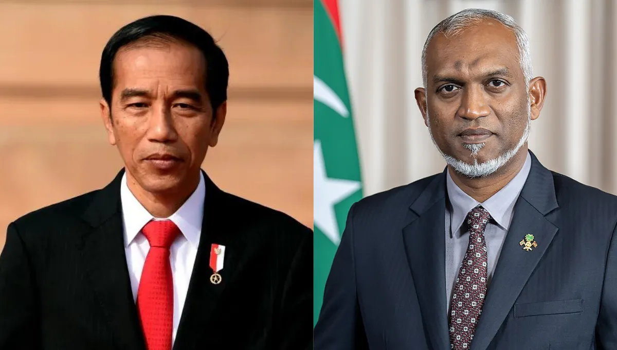 Indonesian President Joko Widodo and President Dr Muizzu