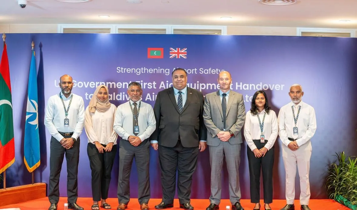 During the handover ceremony of first aid equipment (Photo/MACL)