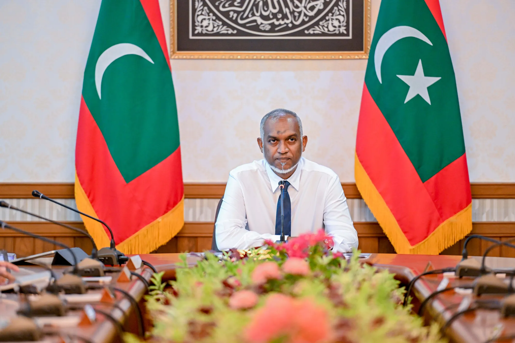 ރައީސް ޑރ.މުޙައްމަދު މުޢިއްޒު --- ފޮޓޯ: ރައީސް އޮފީސް