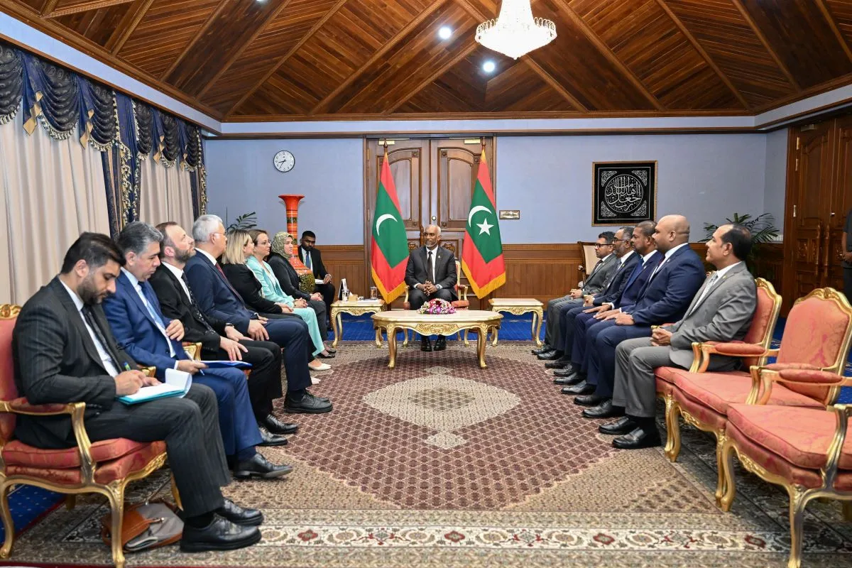 President Dr Mohamed Muizzu in a meeting with delegation from the Grand National Assembly of Türkiye (Photo/President's Office)