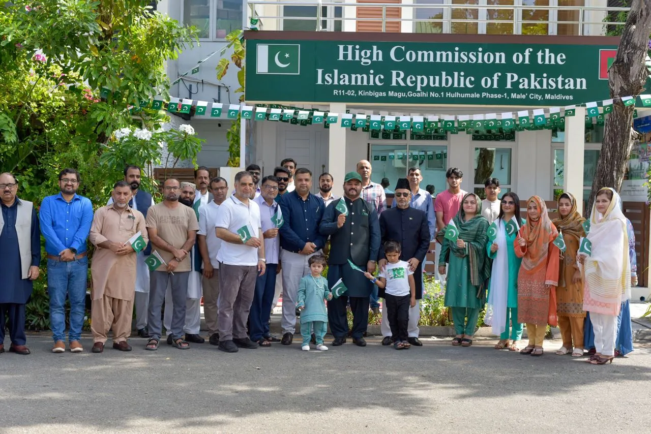 Flag hoisting ceremony today at High commission of Pakistan In Maldives