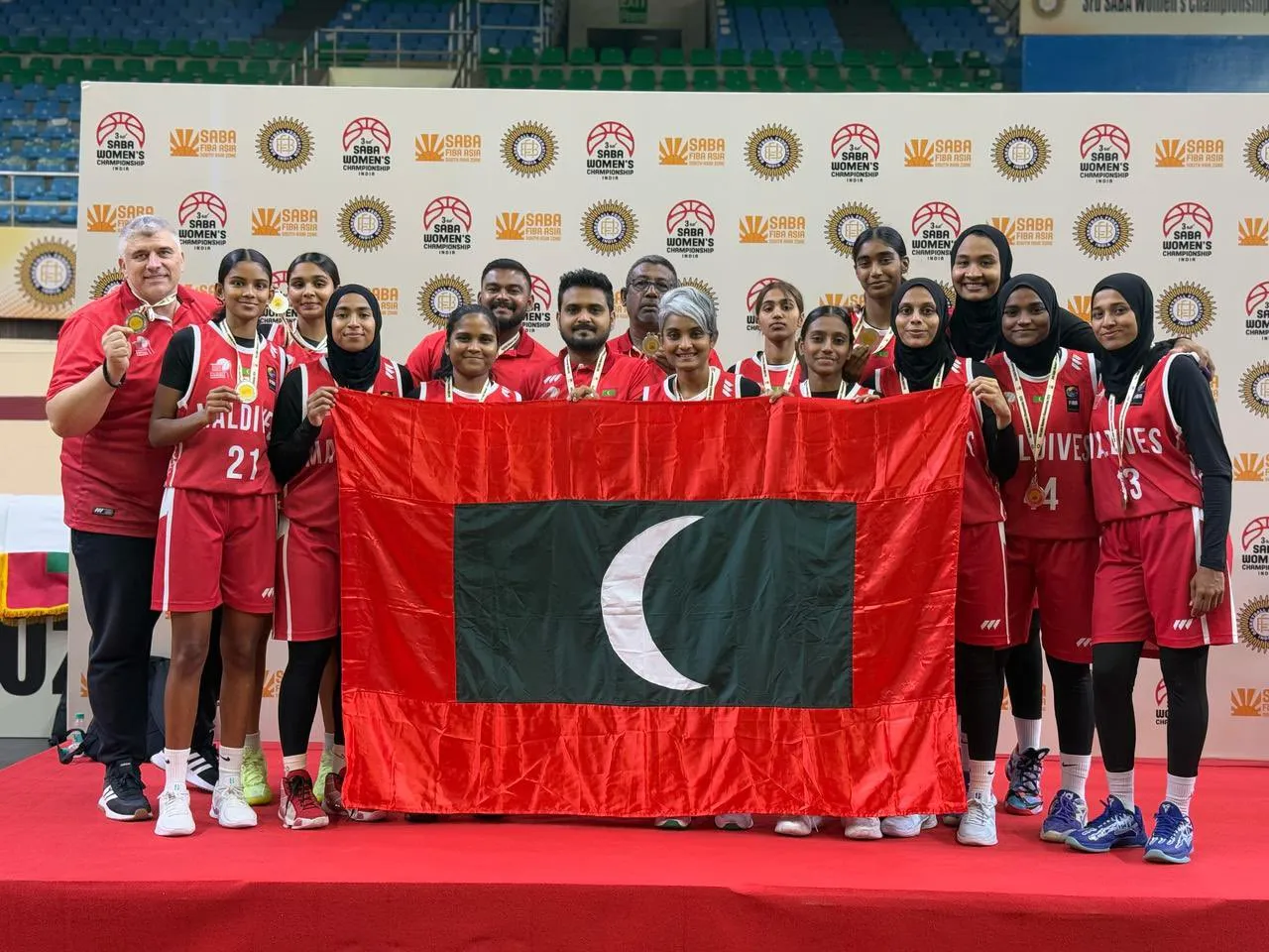 Maldivian women’s basketball team secures first-ever silver in SABA tournament