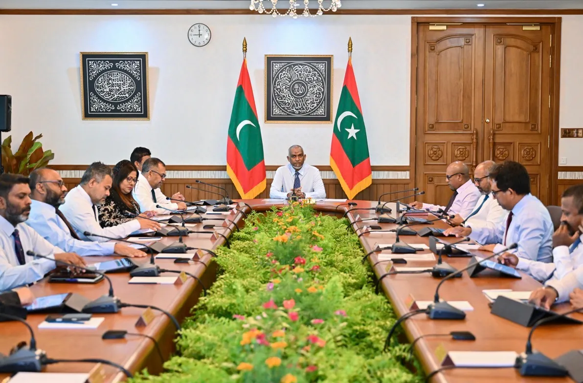 ވަޒީރުންގެ މަޖިލީހުގެ ބައްދަލުވުމުގެ ތެރެއިން: ފޮޓޯ/ ރައީސް އޮފީސް