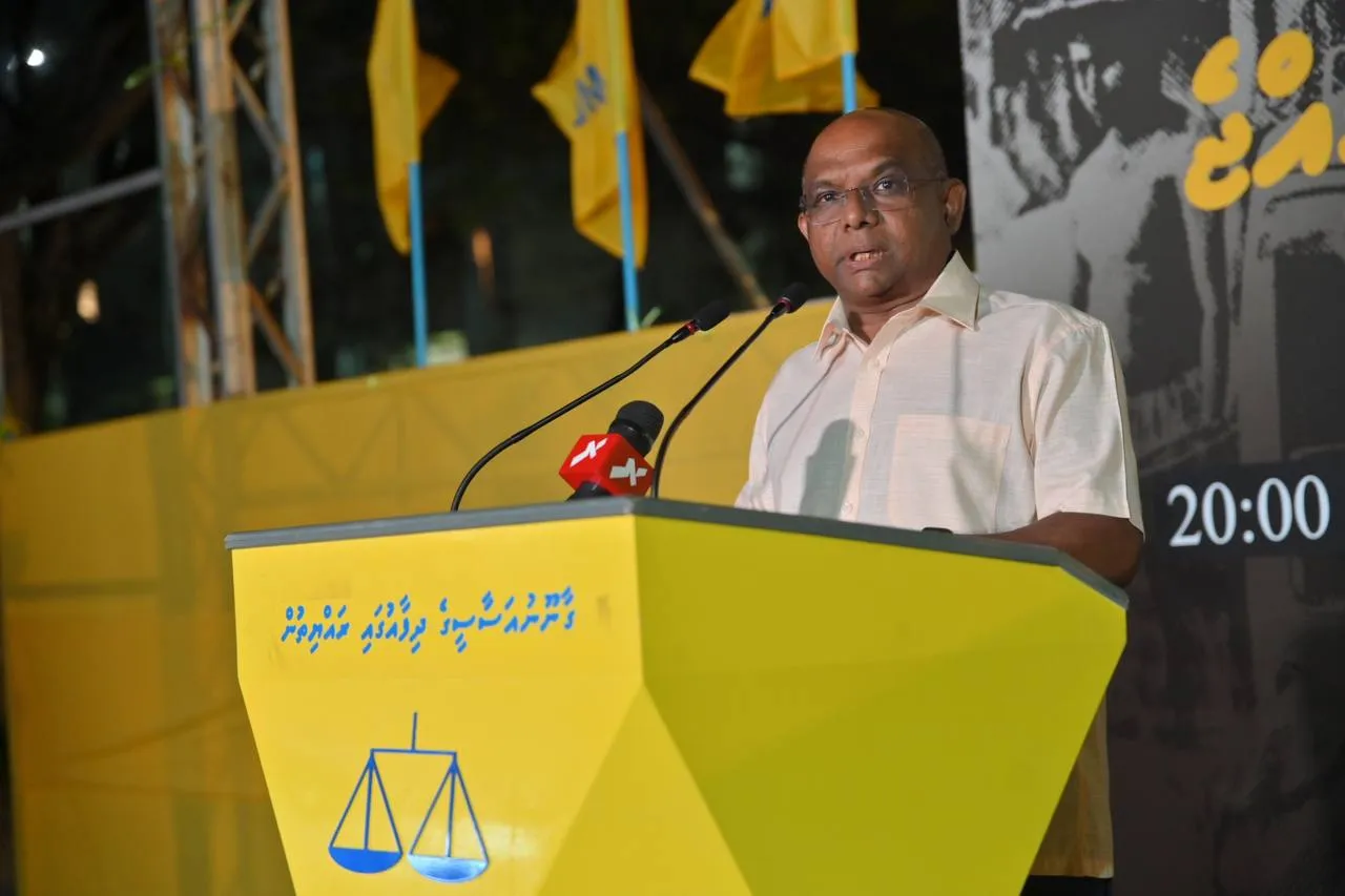 އެމްޑީޕީގެ ރައީސް އަބްދުﷲ ޝާހިދު-- ފޮޓޯ: އެމްޑީޕީ