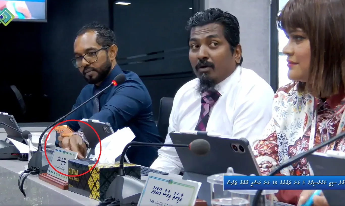 ކައުންސިލް ބައްދަލުވުމުގައި މައިކު ކަނޑާލާ ސްކްރީން ޝޮޓް