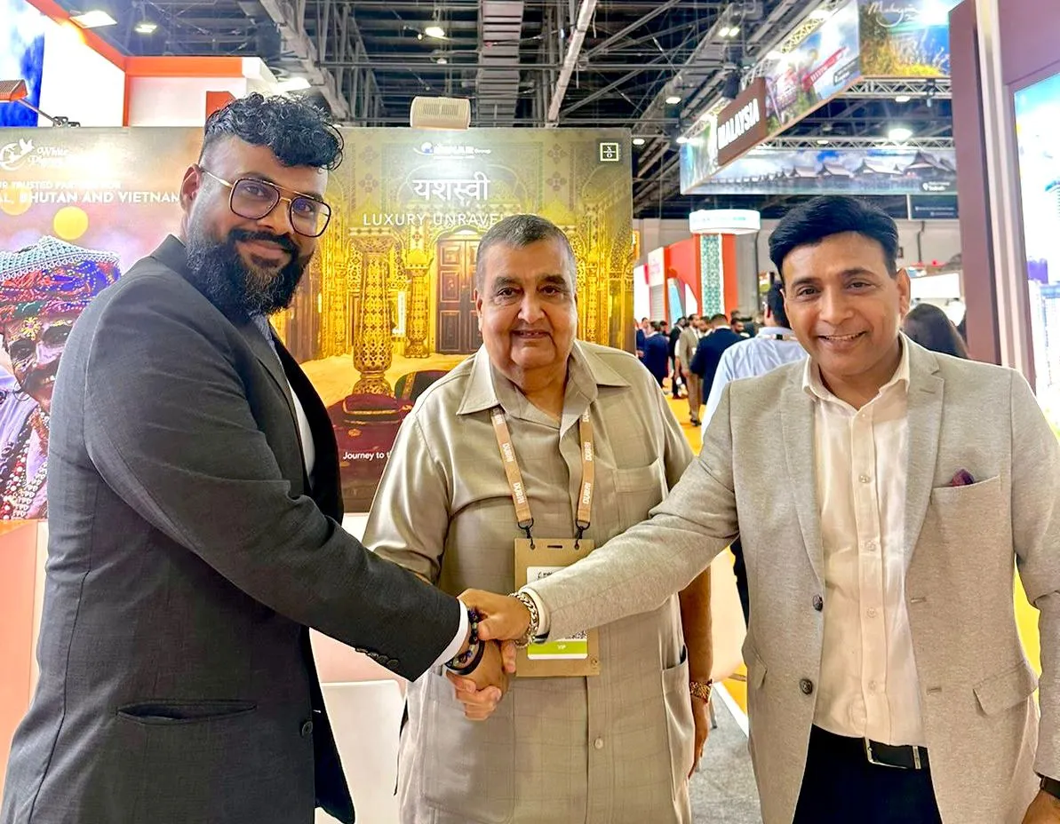 MATATO President Abdulla Ghiyas(Left most), IOTA President Rajiv Mehra (middle) and IOTA Vice President (Right most )