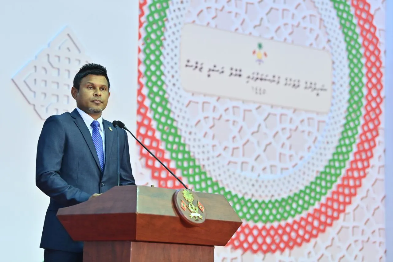 ރޭގެ ޖަލްސާގައި ރައީސުލްޖުމްހޫރިއްޔާގެ ނާއިބު ވާހަކަފުޅުދައްކަވަނީ-- ފޮޓޯ/ ރައީސް އޮފީސް