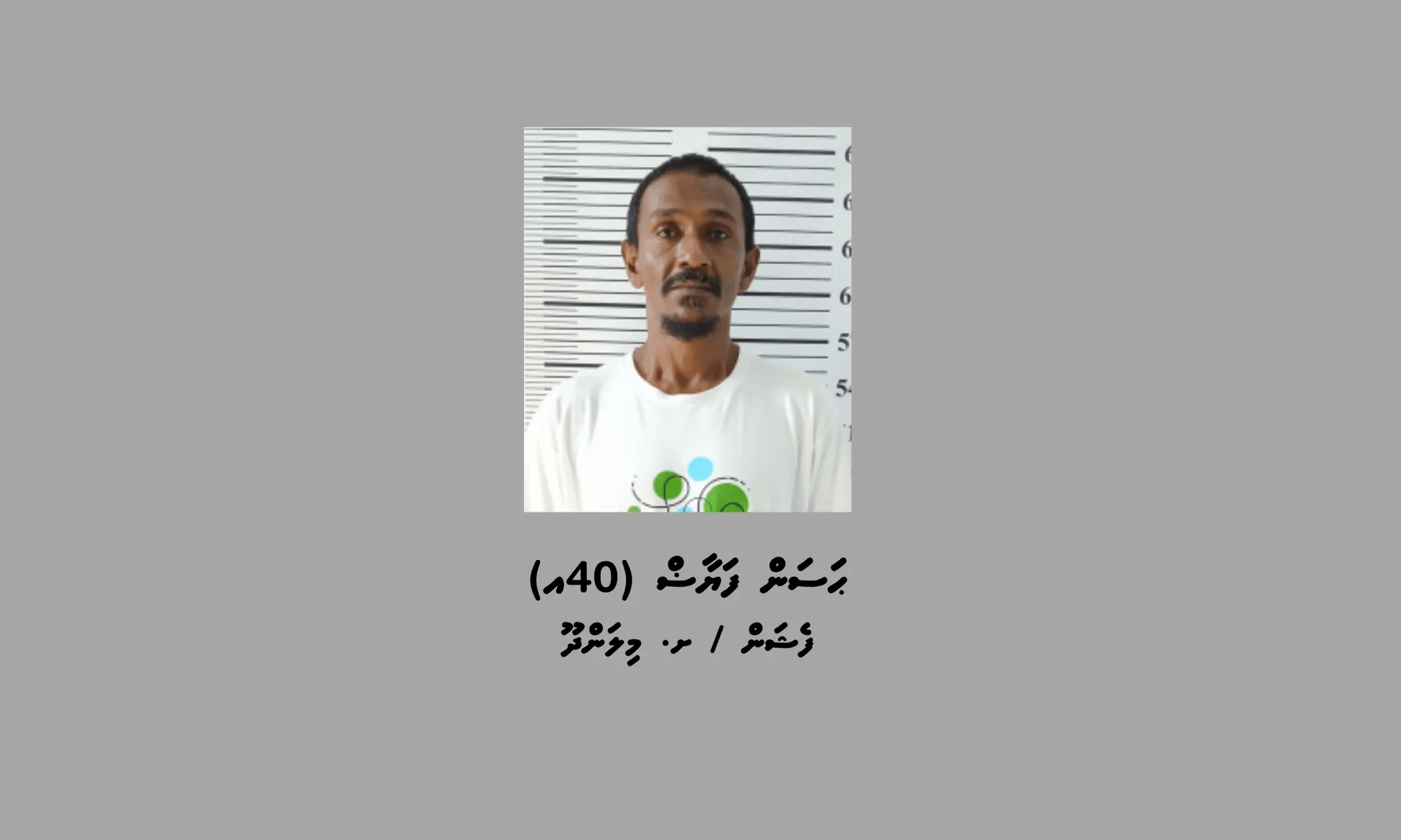 ށ. މިލަންދޫ / ފެޝަން، ޙަސަން ފަޔާޟް (40އ)؛ ފޮޓޯ / ދިވެހި ފުލުހުންގެ ހިދުމަތް