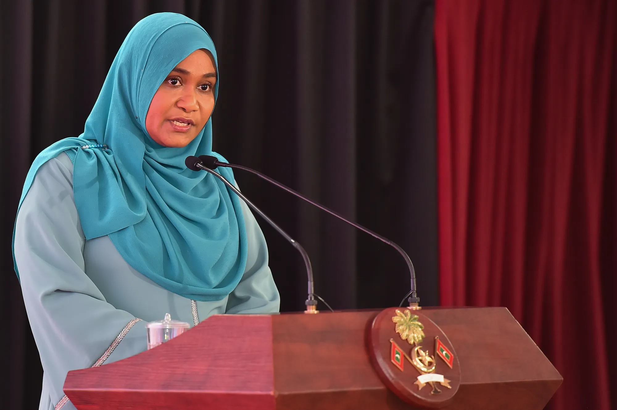 ރައީސުލްޖުމްހޫރިއްޔާ ޑރ.މުޙައްމަދު މުޢިއްޒުގެ އަނބިކަނބަލުން ސާޖިދާ މުޙައްމަދު-- ފޮޓޯ: ރައީސް އޮފީސް