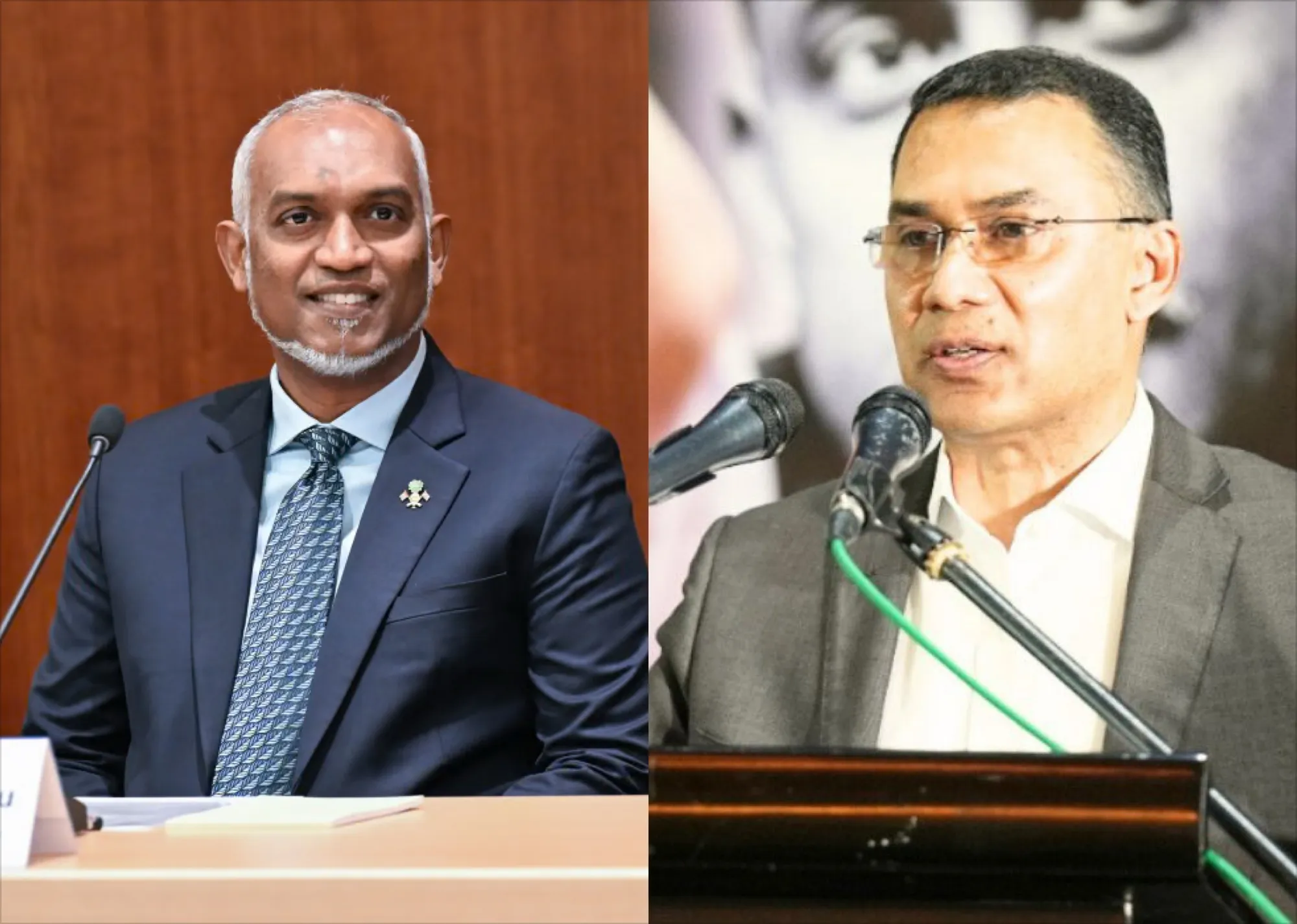 ރައީސުލްޖުމްހޫރިއްޔާ ޑރ. މުޙައްމަދު މުޢިއްޒު އާއި ބީއެންޕީގެ ލީޑަރު ތާރިގް ރަޙްމާން