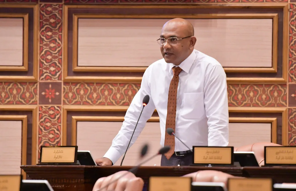 Zahir speaks in Parliament.