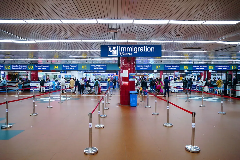 Immigration counter at Hazrat Shahjalal International Airport (Photo/Hazrat Shahjalal International Airport )
