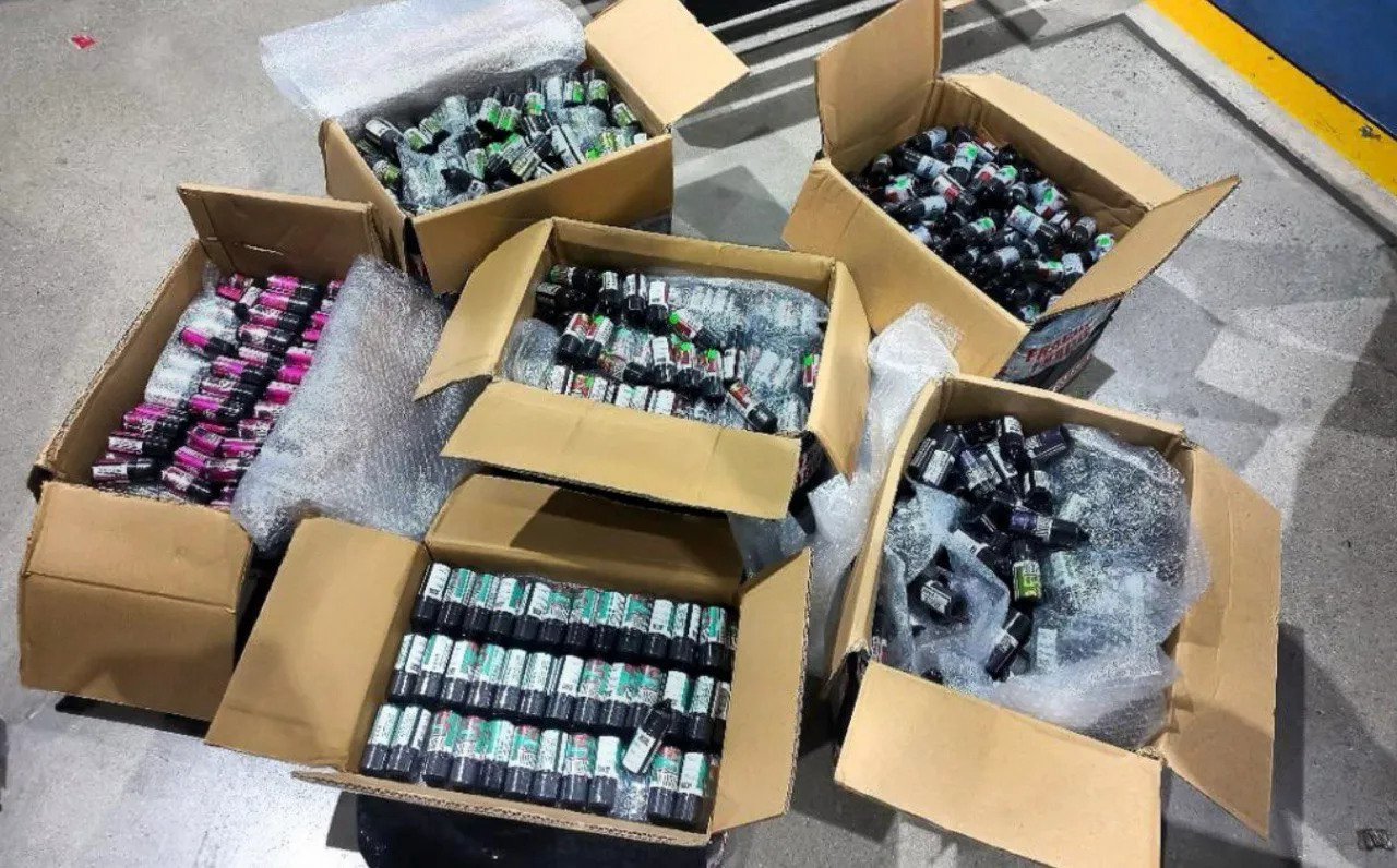 Vapes previously confiscated by customs (Photo/Maldives Customs Service)