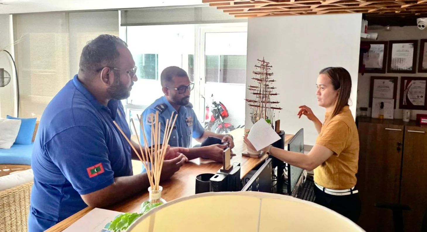 During the briefing programme held by Tourist Police and Neighborhood Police (Photo/MaldivesPolice)