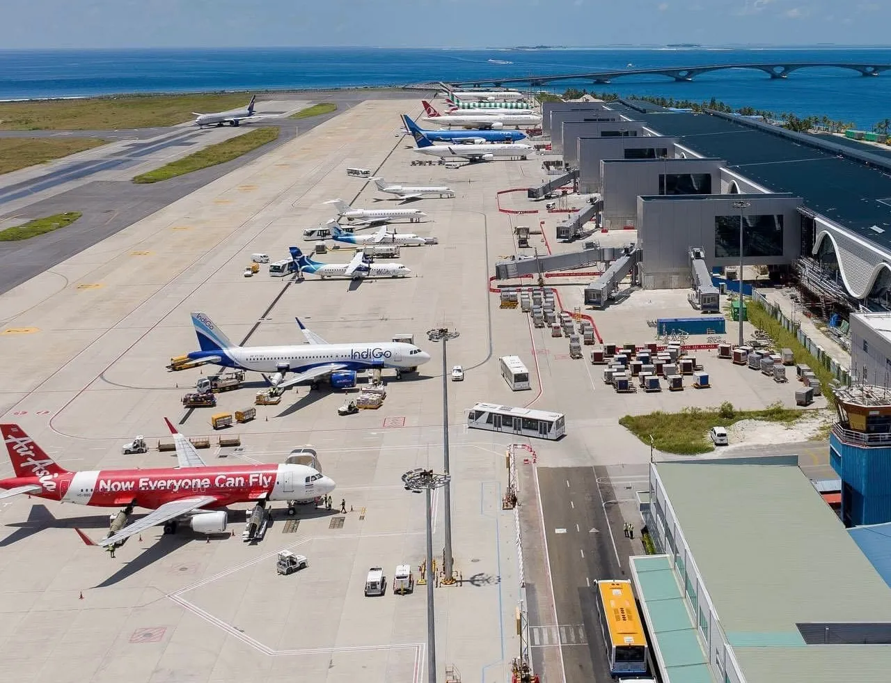 Aircrafts parked at Velana International Airport (Photo/VIA)