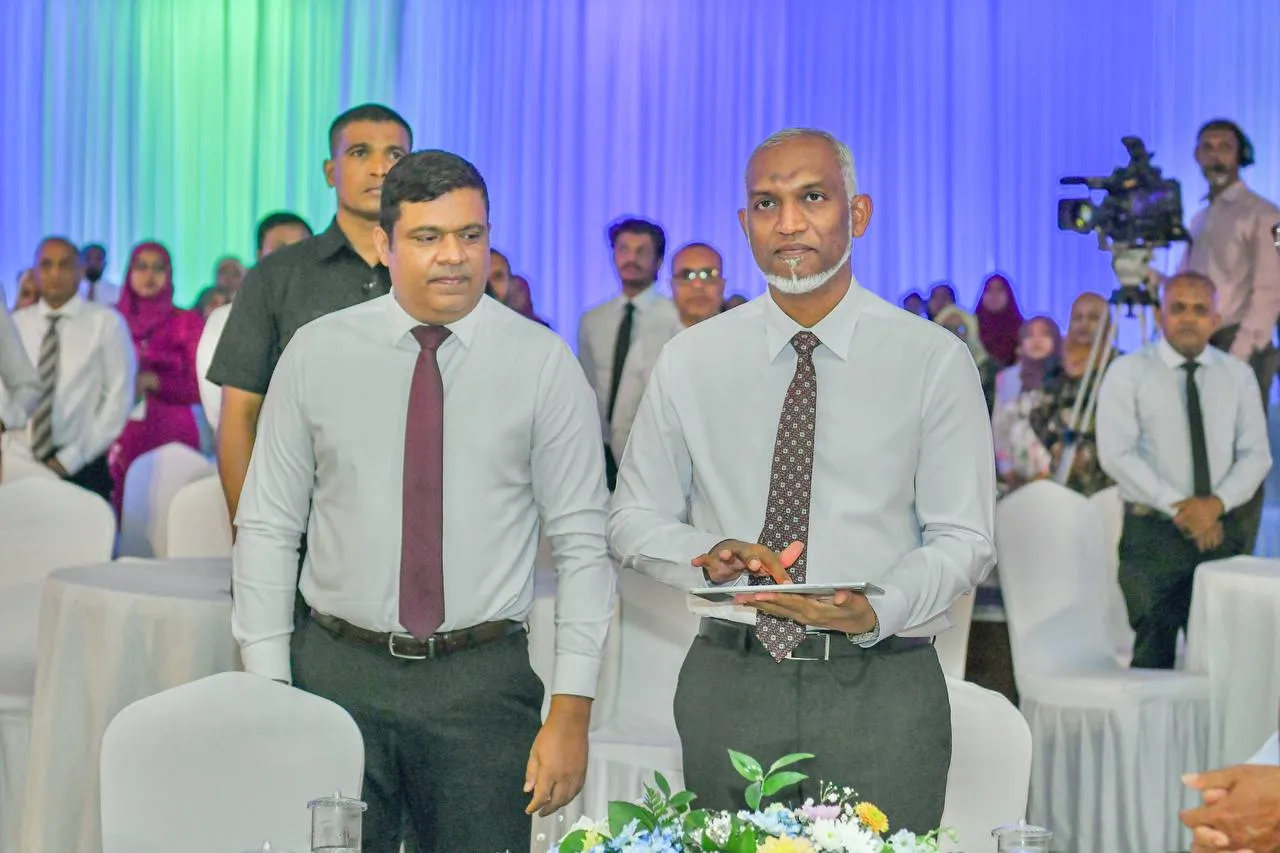 President Dr Muizzu at Male' Fahi launching ceremony last night (Photo/President's Office)