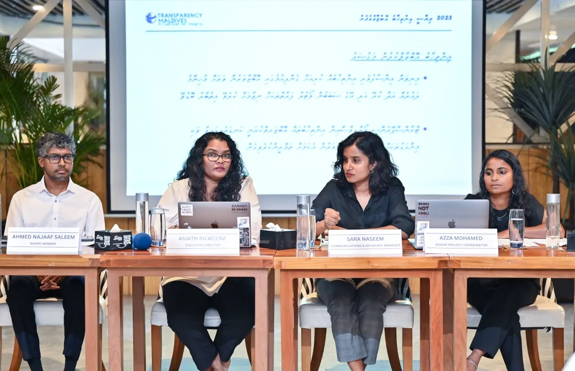 ވޯޓުގެ ބަދަލުގައި ކެންޑިޑޭޓުންގެ ފަރާތުން ފައިސާ އަށް އެދޭ މައްސަލަ ބޮޑު: ޓްރާންސްޕޭރަންސީ