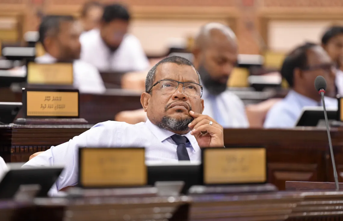 ގަލޮޅު އުތުރު ދާއިރާގެ މެންބަރު މުޙައްމަދު އިބްރާހިމް (ކުޑޫ)  -- ފޮޓޯ: މަޖިލިސް