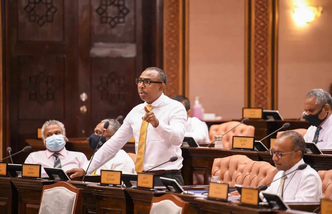 Azim in Parliament. Source: Thiladhun