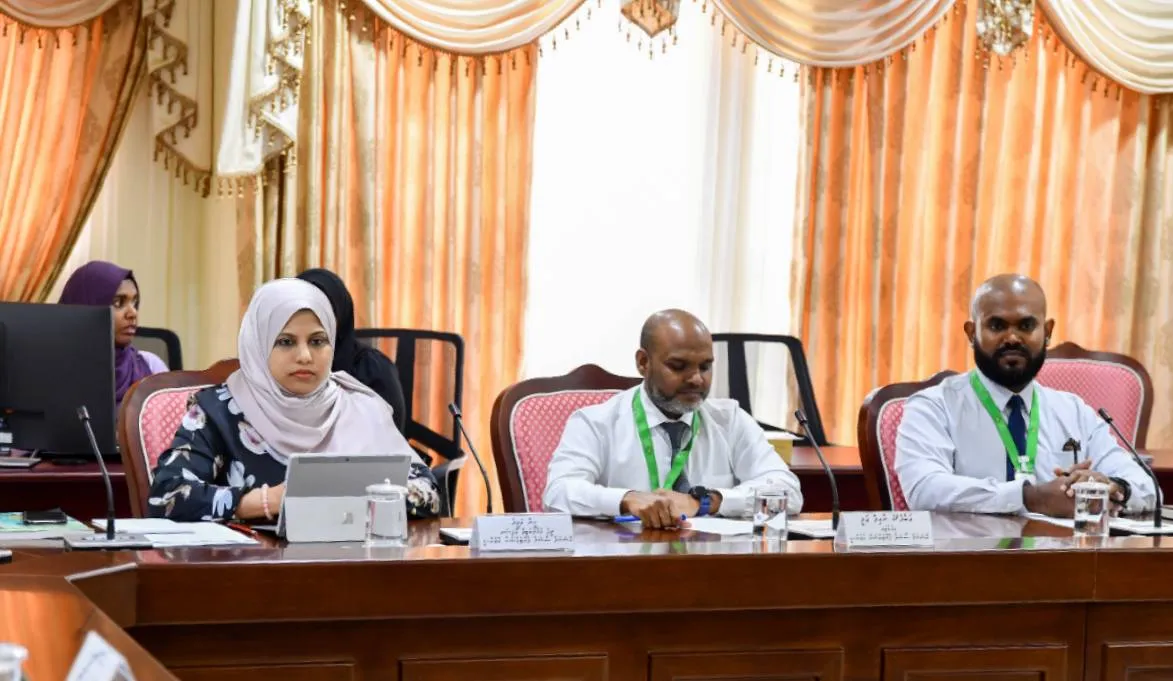 National Social Protection Agency (NSPA) CEO, Heena Waleed at Parliament’s Social Affairs Committee today (Photo/Parliament)