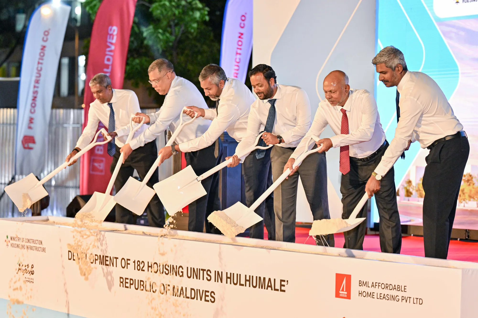 ބީއެމްއެލުން ހުޅުމާލޭގައި ތަރައްޤީކުރާ 182 ހައުސިން ޔުނިޓްގެ އަމަލީ މަސައްކަތް ފަށައިފި