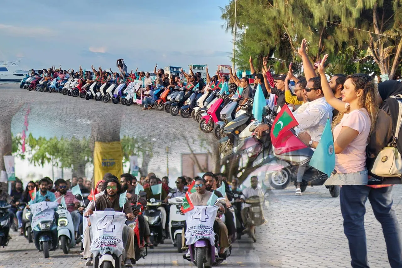 ވިލިމާލޭގައި ބޭއްވި ތިމާވެއްޓާ ރައްޓެހި ސައިކަލު ބުރު -- ފޮޓޯ: ހަރަކާތް އިންތިޒާމުކުރި ފަރާތުން