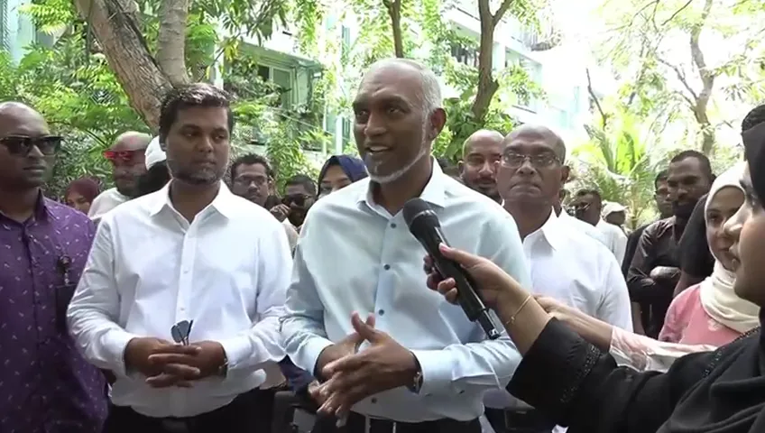 ހުޅުމާލޭ ދެކުނު ދާއިރާއަށް ވާދަކުރާ އެމްޑީޕީ ކެންޑިޑޭޓަށް ތާއީދުކުރާ ވާހަކައަކީ ކަނޑައެޅިގެން ދޮގެއް: ރައީސް މުޢިއްޒު