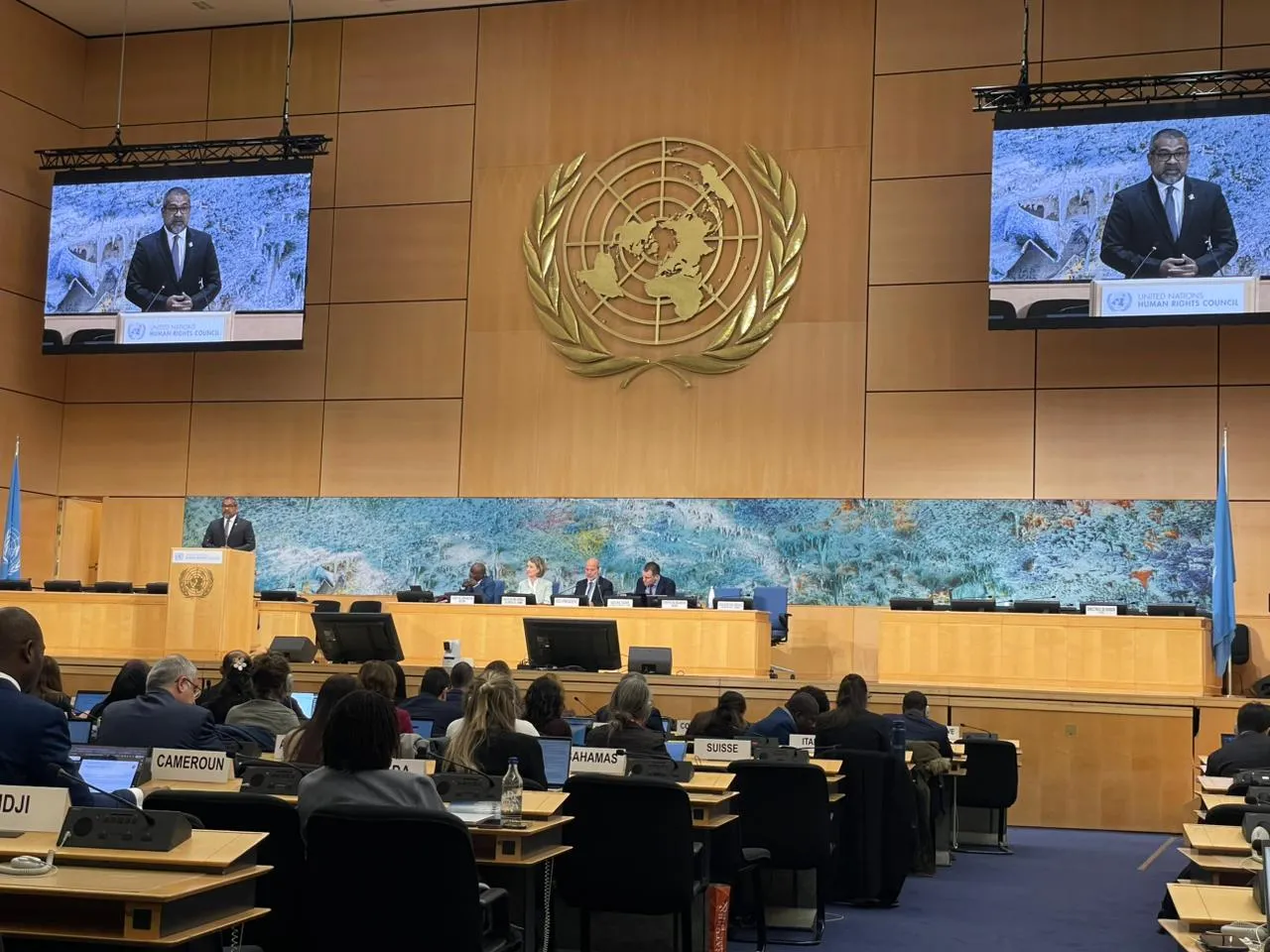 Minister of Foreign Affairs, Dr Abdulla Khaleeldelivering the Maldives’ national statement at the General Debate of the 61st Session of the United Nations Human Rights Council (Photo/Foreign Ministry)