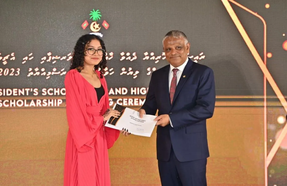 In the ceremony held to hand over the scholarships---Picture: President's Office