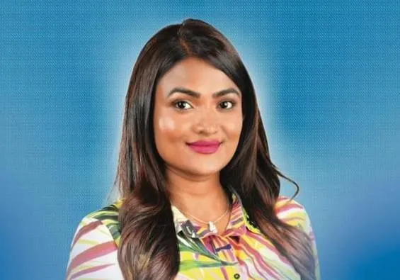 Nazra Naseem, who is contesting for South Fuvahmulah constituency in Sunday’s parliamentary election on main opposition MDP’s ticket.