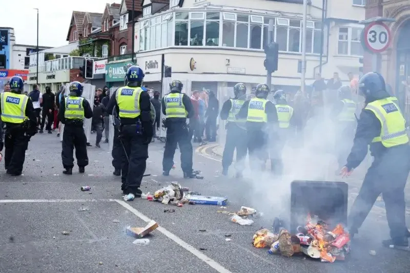 The ongoing protest in UK (Photo: PA media)