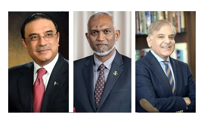 ރައީސުލްޖުމްހޫރިއްޔާ ޑރ.މުއިއްޒު އަދި ޕާކިސްތާނުގެ ރައީސް އާއި ބޮޑުވަޒީރު