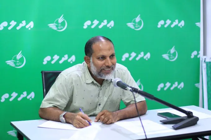 ޢަދާލަތު ޕާޓީގެ ރައީސް ޢިމްރާން އަބްދުﷲ- ފޮޓޯ/އަދާލަތު ޕާޓީ
