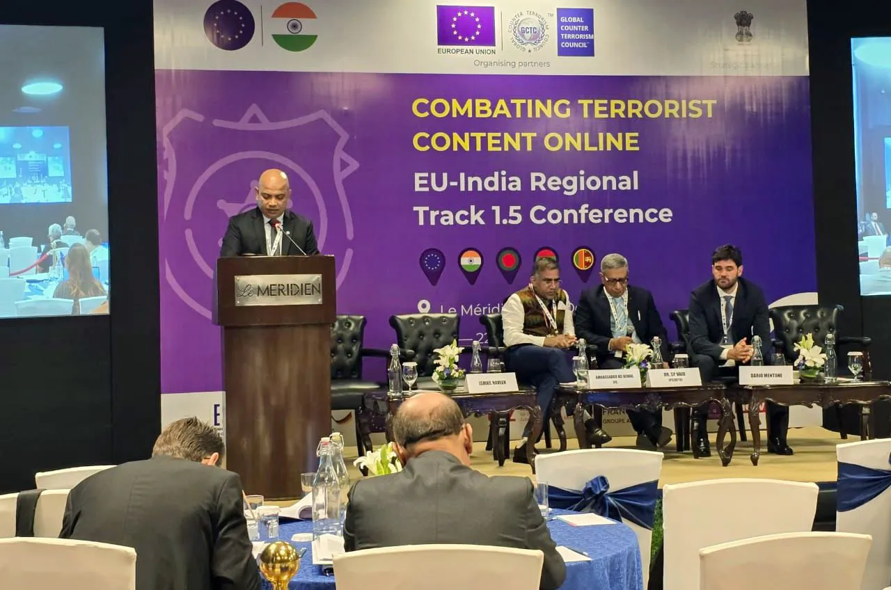 އޮންލައިން ޓެރަރިޒަމް ހުއްޓުވުމާ ބެހޭ އީޔޫ-އިންޑިޔާ ސަރަހައްދީ ކޮންފަރެންސްގައި ފުލުހުން ބައިވެރިވެއްޖެ