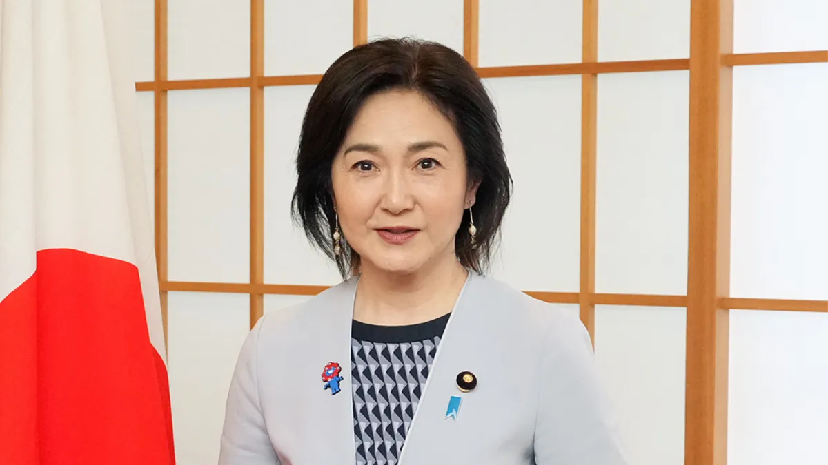 Ikuina Akiko, the Special Envoy of the Prime Minister of Japan leading the delegates arriving to Maldives (Photo/ Ministry of Foreign Affairs of Japan)