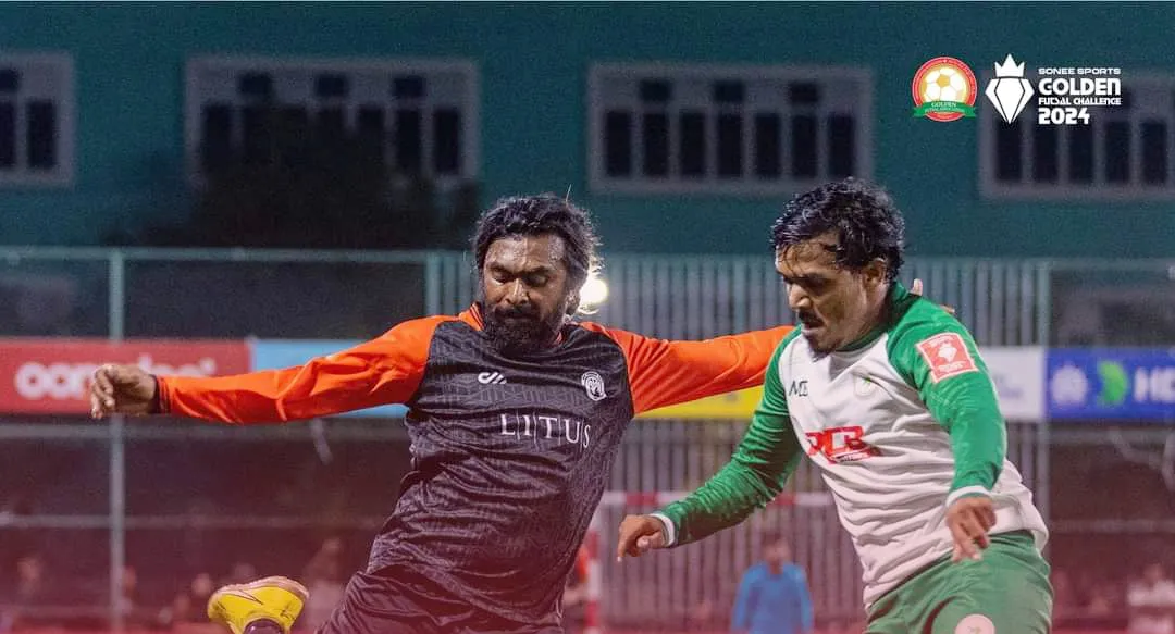 މީދޫ އާއި މަޑުއްވަރީ ވާދަކުރި މެޗުގެ ތެރެއިިން... ފޮޓޯ: ގޯލްޑަން ފުޓްސަލް އެސޯސިއޭޝަން